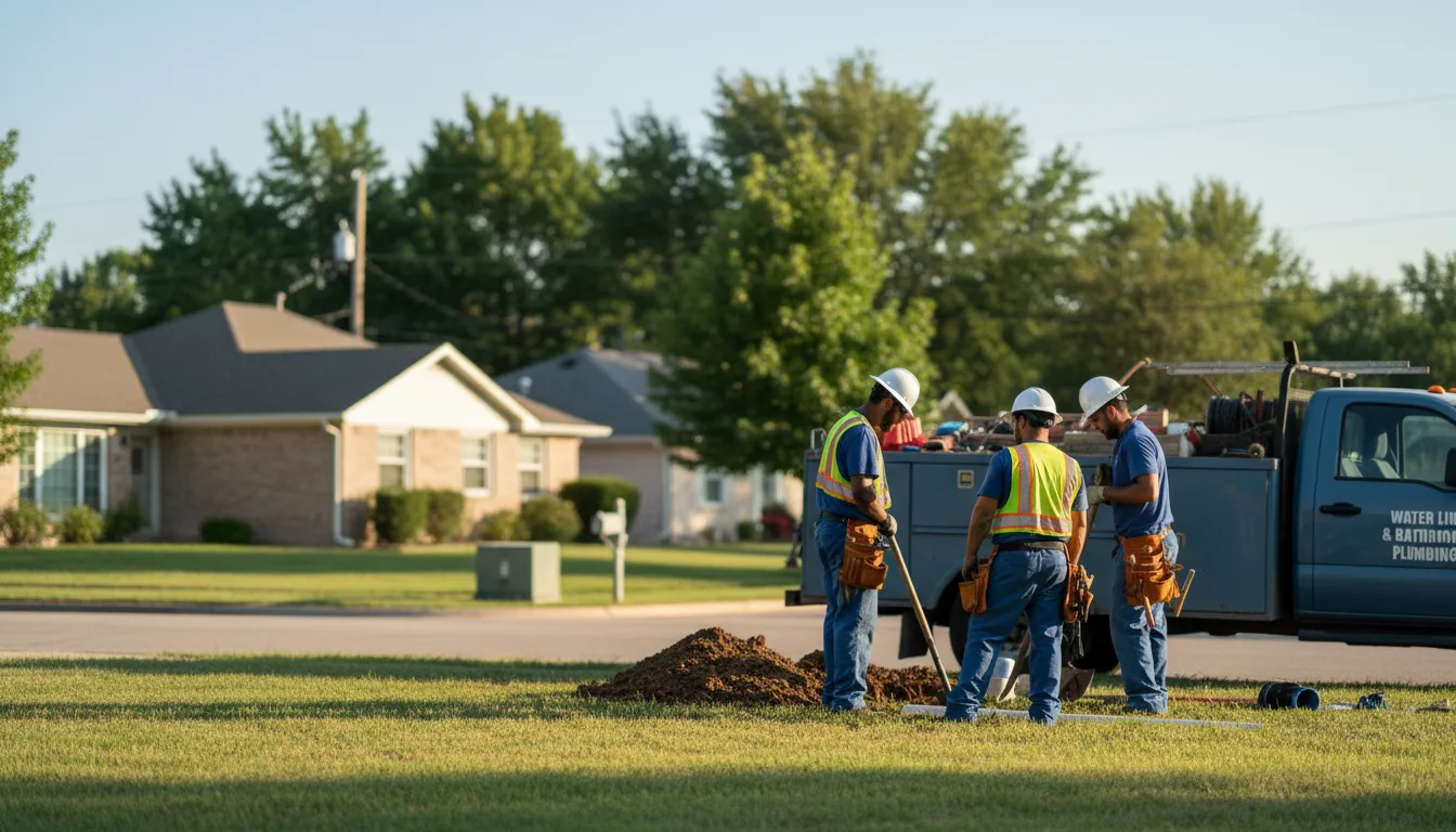 Residential water line and bathroom plumbing service in Meridale, NY